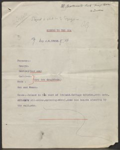 John Millington Synge collection of papers