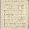 Is life worth living?