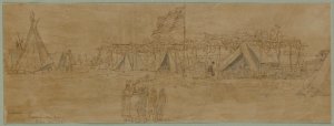 Album of drawings of Sioux Indians.
