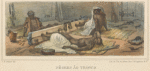 L'exécution de la punition du fouet; Nègres ào [au] tronco.
