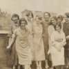 Guests at breakfast party for Langston Hughes hosted by Regina Anderson Andrews and Ethel Ray at 580 St. Nicholas Avenue, Harlem, May 1925. Left to right: Helen Lanning, Esther Popel, Pearl Fisher, Luella Tucker, Clarissa Scott Delany, Jessie Fauset, Regina Anderson (Andrews), Mrs. Charles Johnson and Ethel Nance