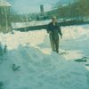 Jack Kerouac shoveling snow