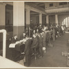 Immigrants being registered at one end of the Main Hall, U. S. Immigration Station
