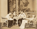 Edward Underdown, Joyce Carey, Noel Coward and Gertrude Lawrence in the stage production We Were Dancing