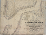 New map of that part of the city of New York south from 20th Street on the Hudson & 35th Street on the East River : showing the position of Greenwich, Washington and West Streets on the Hudson River, and Pearl, Water, Front, Cherry & Tompkins Sts. on the East River : also the Brooklyn shore from Bobine House to Red Hook Point : also the high & low water  mark as developed from the original city grants : the ordinance lines of 1795, 1796 & 1808 and the lawful boundary of the city