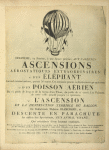 Affiche des expériences aérostatiques de Jacques Garnerin, à Marseille, en 1822.