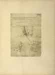 Dessins orignaux de Léonard de Vinci, relatifs à ses études sur le vol artificiel.