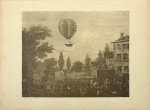 Une ascension de fête vers 1830. Tableau á l'huile.