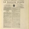 Numéro du journal Le Ballon-Poste imprimé sur papier pelure.