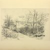 Le ballons dirigeables La France, de Renard et Krebs, revenant à son point de départ, le parc de Chalais-Meudon. Dessin à la plume par De Myrbach.