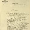 Lettre autographe de Charles Renard à Gaston Tissandier (1886).