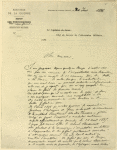 Lettre autographe de Charles Renard à Gaston Tissandier (1886).