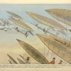 Chasse à courre en dirigeable. Caricature d'Albert Guillaume, inspirée par les expériences de Santos-Dumont (1901), parue dans l'Assiette au Beurre.
