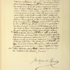 Autographe de José-Maria de Heredia; fragment de la préface qui présente au public l'ouvrage du comte de La Vaulx intitulé «Voyage en Patagonie».