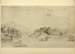 Paris-Madrid à vol d'oiseau; estampe par E. Montaut.