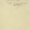 Lettre autographe de Charles Renard à Gaston Tissandier (1886).