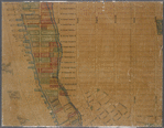 Map showing the high and low water mark and the original city grants of lands under water made to various parties from 1686 to 1873, extending from Battery to Fifty-first Street, Hudson and East Rivers, New York City, also the several pier and bulkhead lines established from 1750 to 1873