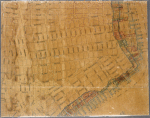 Map showing the high and low water mark and the original city grants of lands under water made to various parties from 1686 to 1873, extending from Battery to Fifty-first Street, Hudson and East Rivers, New York City, also the several pier and bulkhead lines established from 1750 to 1873