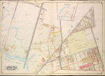 Queens, Vol. 2, Double Page Plate No. 33; Part of Ward Two Newtown; [Map bounded by Flushing Ave., Union Ave., Carrison Ave., Flushing Ave., Metropolitan Ave.; Including Stanhope St. (Summit St.), Boundary Line between boroughs of Queens and Brooklyn, Grand St., Newtown Creek, Maspeth Ave.]; Sub Plan; [Map bounded by Maspeth Ave.; Including Muscle Island]
