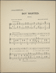 Boy wanted