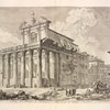 Veduta del Tempio di Antonino e Faustina in Campo Vaccino.