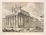 Veduta del Tempio di Antonino e Faustina in Campo Vaccino.