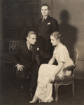 Earle Larrimore and Selena Royale (seated) with Stanley Ridges (standing) in "Days Without End."