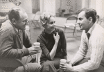 Eddie Mayehoff, Sarah Marshall, and Gore Vidal during rehearsal for A Visit to a Small Planet