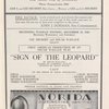 Credit page from the program for Sign of the Leopard at the National Theatre.