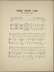 Kiss your Liza on de ruby lips