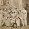 Julian Eltinge (seated, center) and cast in the stage production The Fascinating Widow.