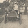 Viola Allen and Clyde Fitch in the latter's locomobile, discussing his new play "The Toast of the Town," which Miss Allen presents next season