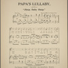 Papa's lullabye, or, Sleep, baby sleep