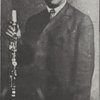 Three-quarter length portrait of jazz saxophonist, clarinetist and composer Sidney Bechet with clarinet.