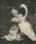 Anna Pavlova with her pet swan, Jack