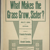 What makes the grass grow, sister?