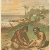 Robinson Crusoe releases the Spaniard from the cannibals.