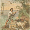 Robinson Crusoe on the raft.