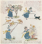 Girl playing in the garden.