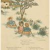 Three children rowing.