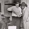 Thelonious Monk in rehearsals at W. Eugene Smith's loft at 821 Sixth Avenue, with Hall Overton