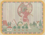 Girl with parasol.