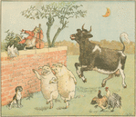 Hey, diddle, diddle, the cat and the fiddle.