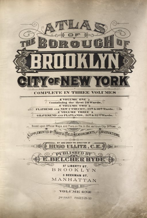 Atlas of the borough of Brooklyn, City of New York. Complete in Three ...
