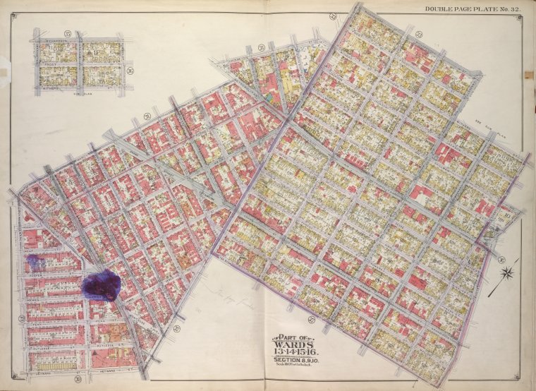 Brooklyn, Vol. 1, 2nd Part, Double Page Plate No. 32; Part of Wards 13