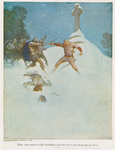 There were seven or eight assailants, and but one to keep head against them.