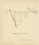 Hanging out the clothes.