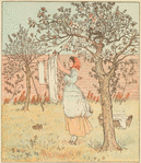 The maid was in the garden, hanging out the clothes