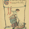 The maid was in the garden, hanging out the clothes.