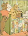 Mamma bear checks the beds.